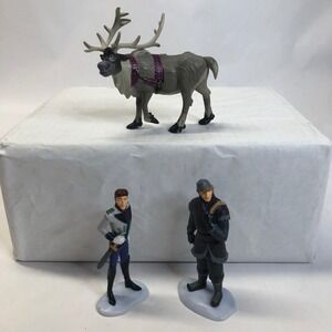 Lot Of 3 Disney Frozen Figurines Sven‎ Reindeer Kristoff Prince 4" Tall